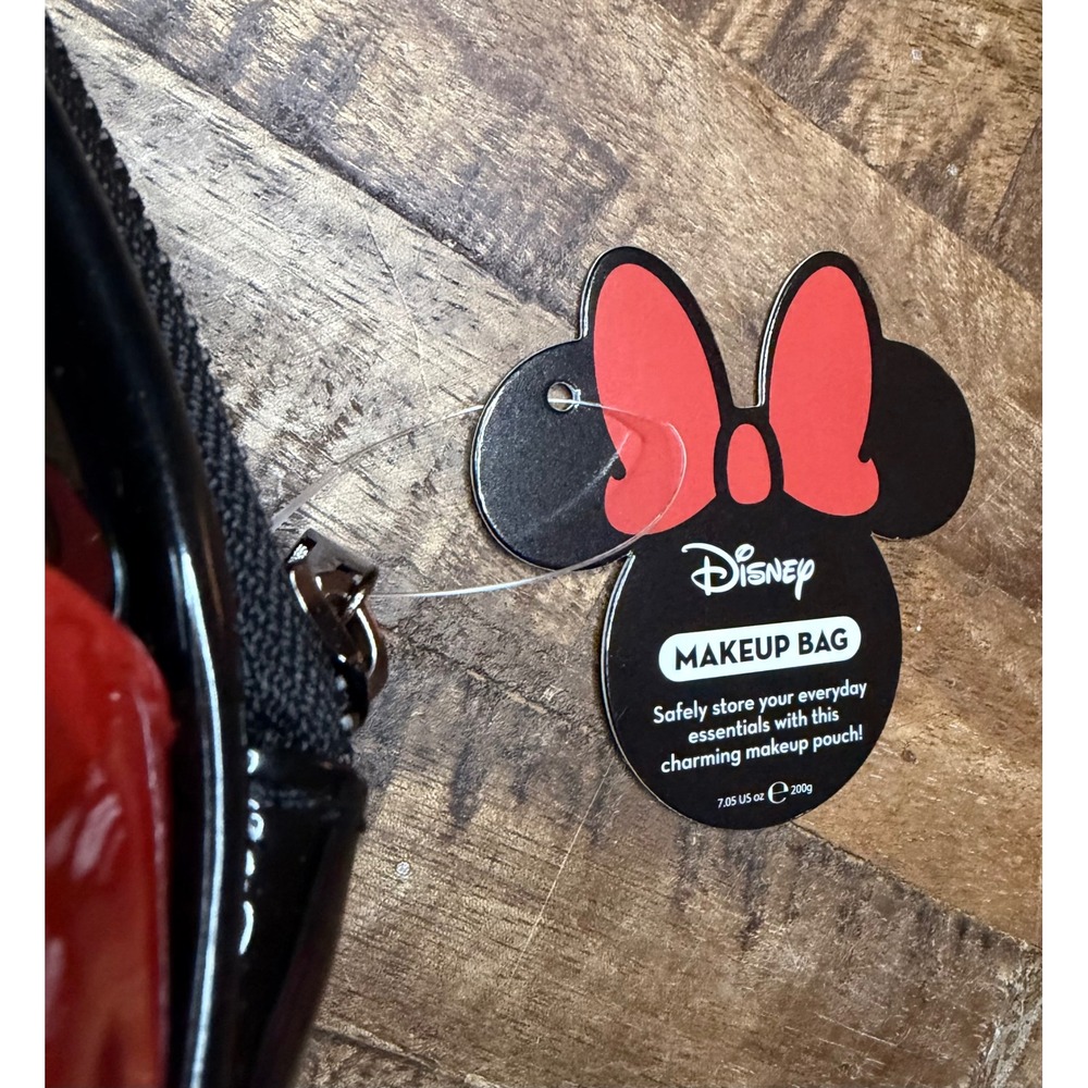 The Crème Shop Disney Minnie Mouse Makeup Bag Red Black Polka Dot Bow MMB8390 - Picture 3 of 4